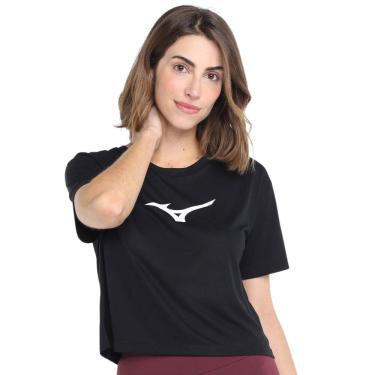 Imagem de Camiseta T-Shirt Cropped Mizuno Preta MIFAS4682