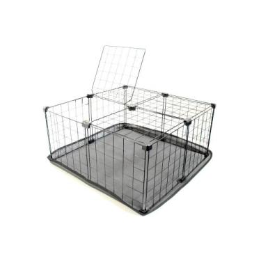 Imagem de Cercado Aramado Porquinho da Índia Coelho 60x60 Cm Teto com Bandeja Hi