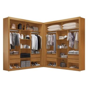 Imagem de Closet Casal Premium 8 Gavetas Amoudi Móveis, Freijó Trend