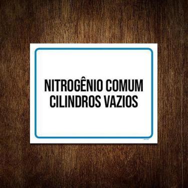 Imagem de Placa Sinalização - Nitrogênio Comum Cilindros Vios 36x46 - Sinalizo