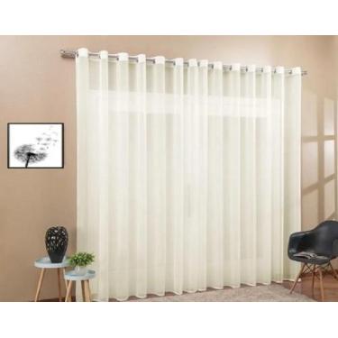 Imagem de Cortina Voil 6,00 De Largura X 3,00 De Altura Palha - Confecções evang