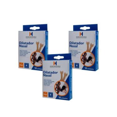 Imagem de Kit 3 Fita Dilatador Nasal Tamanho M 10 Unidades - Micrex Bioworld