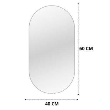 Imagem de Espelho Decorativo Oval Lapidado 60x40 CM Moderno - Espelho Cebrac