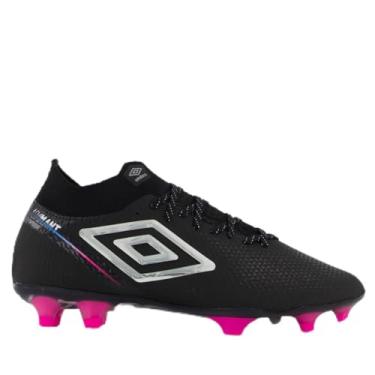 Imagem de Chuteira Umbro Adamant Top Speed Pro Campo Preta e Rosa 41
