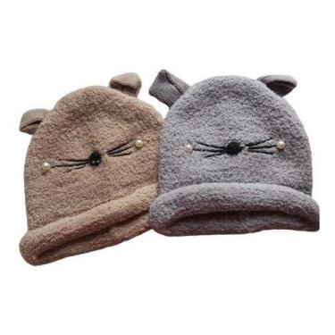 Imagem de Touca Infantil Bebe Orelhinha Gato 3 A 8 Anos - sem marca