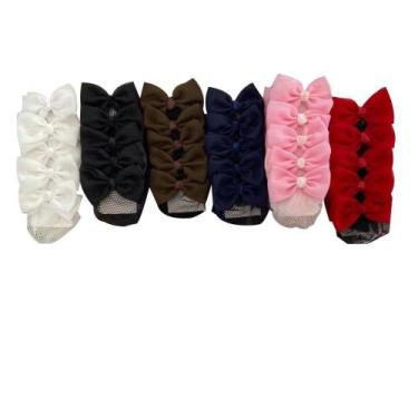 Imagem de Kit 05 Redinha laço Coque Cabelo Penteado Cozinha Estética Ballet Prof