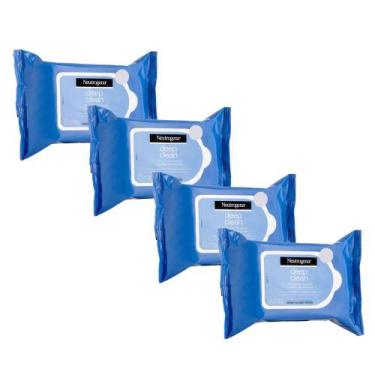 Imagem de Kit com 4 Demaquilantes Neutrogena Deep Clean 25 unidades