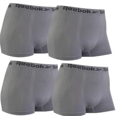 Imagem de Kit 4 Cuecas Cinza Boxer Sem Costura Confortável Reebok, M