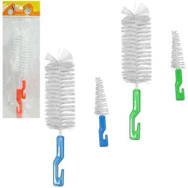 Imagem de Escova Lava Mamadeira/Copo 2 Peças - Sortidas - 30g - Top Mix