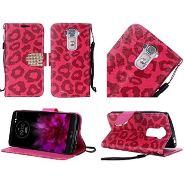 Imagem de Estojo de transporte sem fio HR para LG G Flex 2 – Embalagem de varejo – Leopardo rosa choque