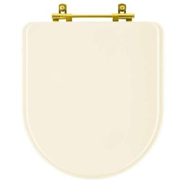 Imagem de Assento Sanitário Almofadado Carrara Creme Bege Claro para vaso Deca c