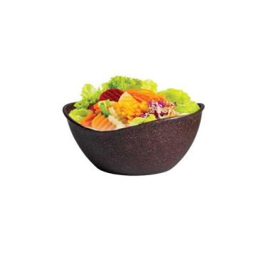 Imagem de Saladeira bowl oval design marrom vasilha p/ salada pipoca - EVO