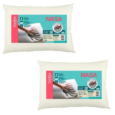 Imagem de Kit Com 2 Travesseiros NASA 50x70cm Espuma Viscoelástica Duoflex