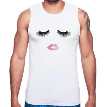 Imagem de Regata Cílios e Boca - Foca na Moda, Branco, P