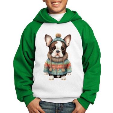 Imagem de Moletom Infantil Cachorro Bulldog Francês Natalino - Foca na Moda, Bra