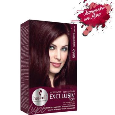 Imagem de Tonalizante 5562 Haskell Excllusiv Tom Castanho Claro Vermelho Violeta