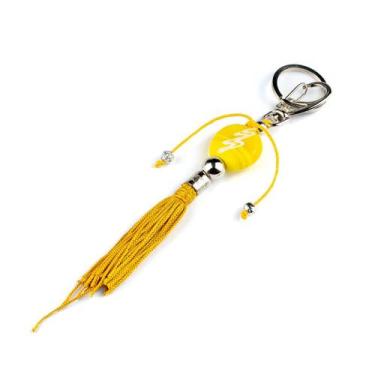 Imagem de Chaveiro Iansã Raio Amarelo em Murano 15 cm - Lua Mística - 100% Origi
