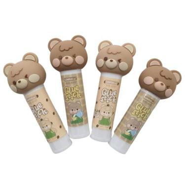 Imagem de Cola Bastão 8g Glue Stick Formato de Urso Multiuso Escolar Artesanto W