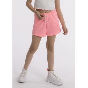 Imagem de Short Clochard em Molecotton com Cadarço - Plii, Rosa, 8