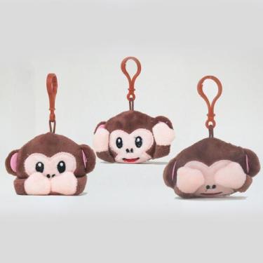 Imagem de Bicho Pelúcias  Macacos Sabios - 3 Unidades - Bicho Pelucia