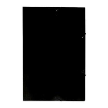 Imagem de Pasta Aba Elástico Escolar e Home Office Cartão DelloPlex, Preto