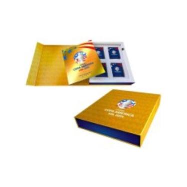 Imagem de Kit box prem 1liv cd ouro + 50 env copa america - PANINI