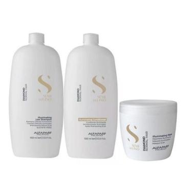 Imagem de Kit de Tratamento Alfaparf Semi Di Lino Diamond Illuminating Grande