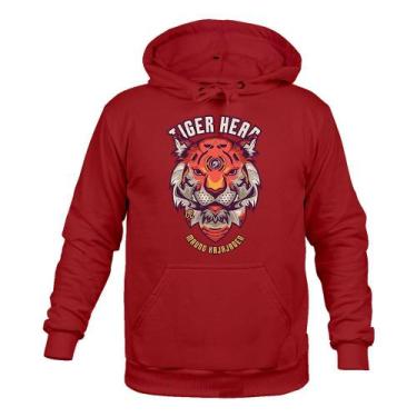 Imagem de Moletom Estampado Inverno Tiger Hear - Surprass, Bordô, GG