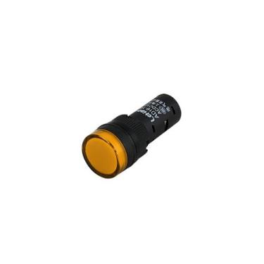 Imagem de Sinaleiro indicador c/ led 12v - ad16-16c - amarelo 16mm - Componentes