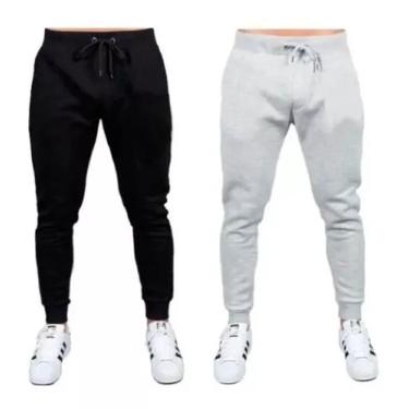 Imagem de Kit 02 Calças De Moletom Masculina Jogger Treino Academia M1 - LGAMN, 