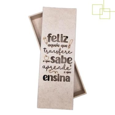 Imagem de Caixa MDF Especial para Dia dos Professores Porta Chocolate 22x7x3 - E