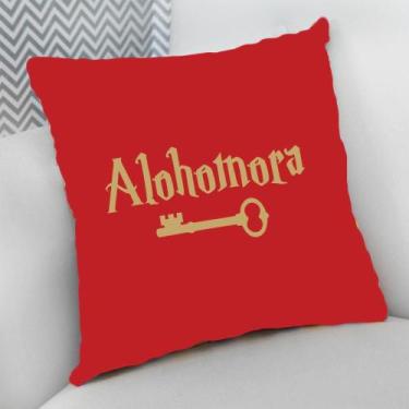 Imagem de Almofada Decorativa Cheia c/ Zíper 40x40cm, Alohomora (Harry Potter) -