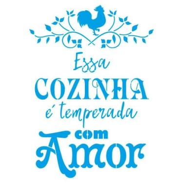 Imagem de Stencil Litoarte Rose Ferreira 20 x 25 cm - STR-225 Cozinha Temperada 