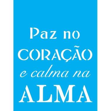 Imagem de Stencil Opa 15 X 20 cm - Paz no Coração - 2248 - Opa Criando Arte