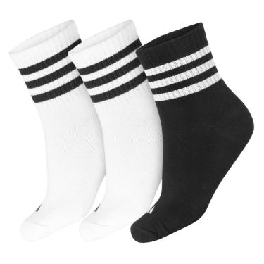 Imagem de Meia Adidas Canelada Kids 37 ao 39 - Pack com 03 Pares - Branca e Preta