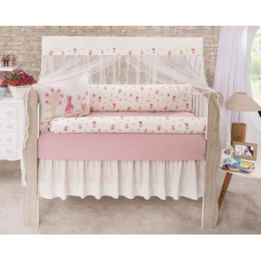 Imagem de kit enxoval para berço bebê CAMPONESA ROSE MENINA - MEDINA CONFECÇÕES