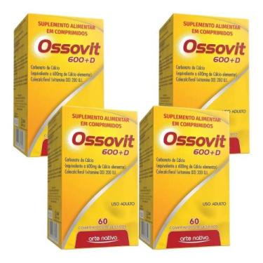Imagem de Kit Ossovit 600 + D Com 4 Caixas De 60 Comprimidos Cada - ARTE NATIVA