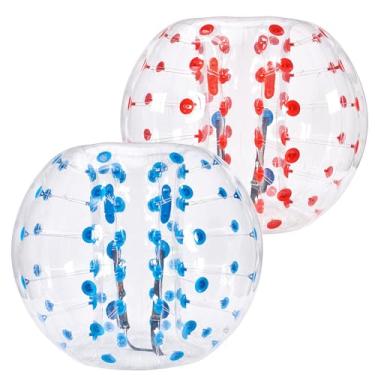 Imagem de VEVOR Bolas infláveis, pacote com 2, bolas de Sumo Zorb corporais de 1,5 m para adolescentes e adultos, bolas de hamster humano de PVC de 0,8 mm de espessura para jogos de equipe ao ar livre,