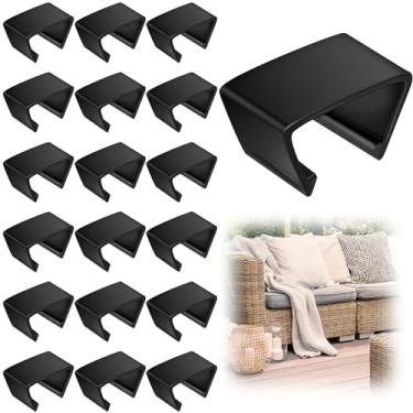 Imagem de 10 peças de clipes para móveis ao ar livre, clipes para sofá, vime braçadeiras para móveis, fixadores para cadeira de vime conectam o módulo ou seccional, suprimentos para móveis de pátio, pátio, pátio, móveis