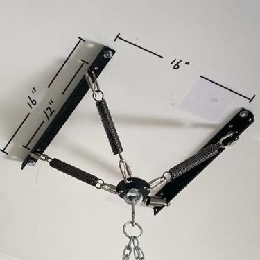 Imagem de shikoyi Gancho de saco de pancada pesado para bolsas pesadas de até 63,5 kg, design de amortecimento de ruído e energia, suporte de gesso ou viga de piso aberto em 30,5 cm ou 40,6 cm