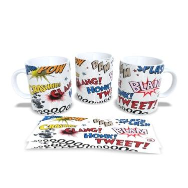 Imagem de Caneca de Porcelana Branca Personalizada Coleção Luta de Quadrinhos (Mod.9)