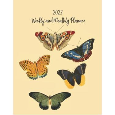 Imagem de 2022 Weekly And Monthly Planner: Sized 8.5" x 11" With Two Page, Side-By-Side Spreads For Each Week And Month For Calendar Year January 1 To December 31, 2022 - 2022 Butterfly Planner
