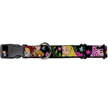 Imagem de Buckle-Down Coleira para cães martingale – Alice's Encounters in Wonderland – 3,8 cm de largura – Serve para pescoços de 45,7 a 81,2 cm – Grande