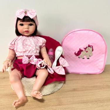 Imagem de Boneca Reborn Realista Pode Dar Banho Acessórios Exclusivos