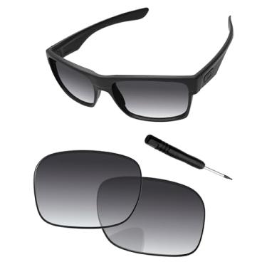 Imagem de PapaViva Lentes de substituição e chave de fenda para óculos de sol Oakley TwoFace OO9189, Gradiente cinza, TwoFace