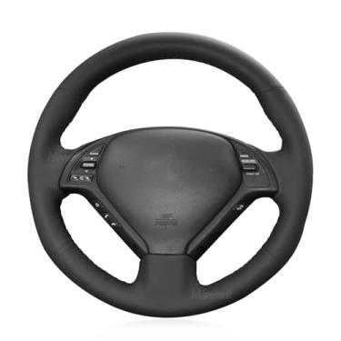 Imagem de MEWANT Capa de volante costurada à mão para Infiniti G25 G35 G37 2007-2013 EX35 EX37 2008-2013 Q40 Q60 2014 2015 QX50 2014-2018