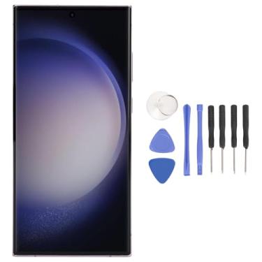 Imagem de Conjunto de Tela de Toque AMOLED 2X e Substituição de Digitalizador de Tela Completa para S23 Ultra 5G SM S918B EU Com Kit de Ferramentas de Reparo, Sensor de Impressão