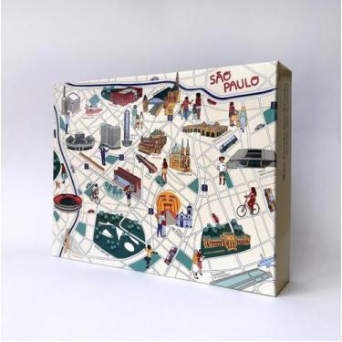 Imagem de Quebra-Cabeça 1000 peças Mapa Ilustrado São Paulo - gume