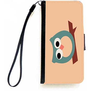 Imagem de Rikki Knight Capa carteira flip verde coruja em marrom com aba magnética para Apple iPhone 5c