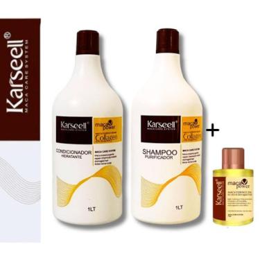 Imagem de Kit com Shampoo 1L + Condicionador Karsell 1L + Oléo Karsell - Karseel
